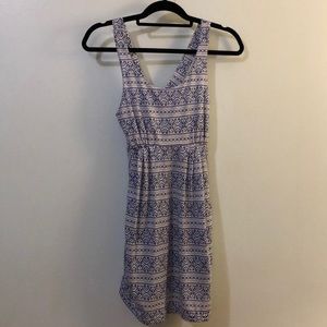White and blue dress